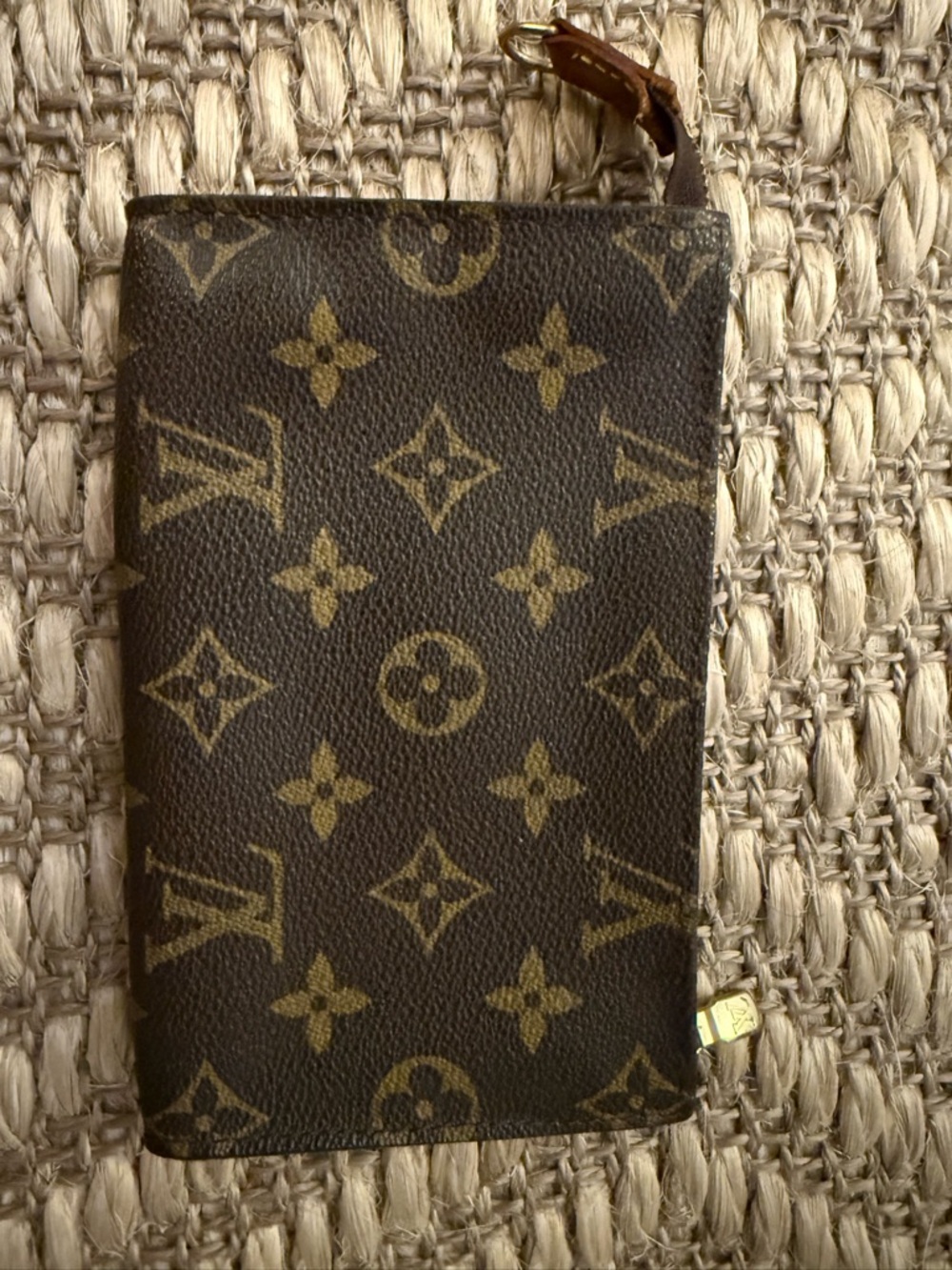 Louis Vuitton Monogram Canvas Zip Wallet - Brown and Gold Accents
